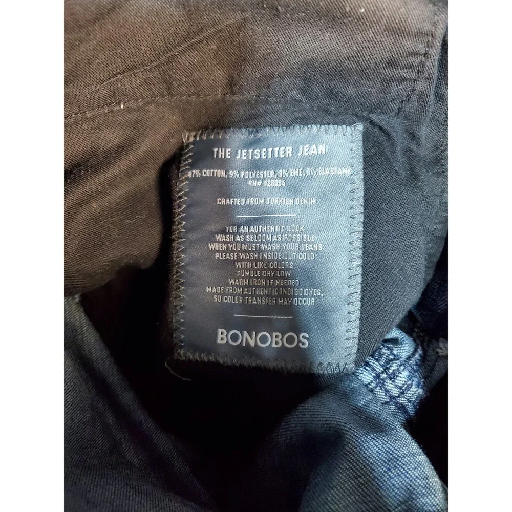 Bonobos Jeans Mens 30x30‎ Blue Jetsetter Stretch Tailored Preppy Denim